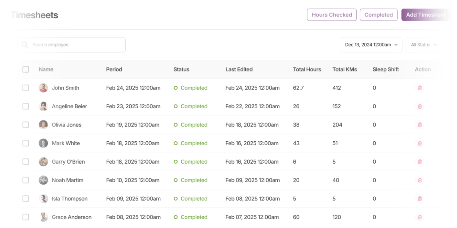 Timesheet Entry